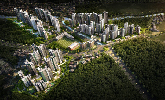 파주1-3구역 단지 조감도. <대우건설 제공>